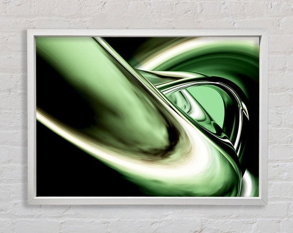 Green Time Tunnel Framed Print