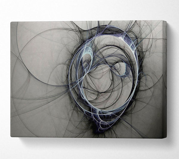  A Canvas Print of Grey Planet Twist Canvas Art