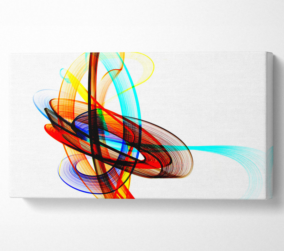  A Canvas Print of Helter Skelter Rainbow White Canvas Art