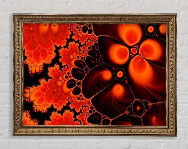 Hydrolysis Dream Red Orange Framed Print