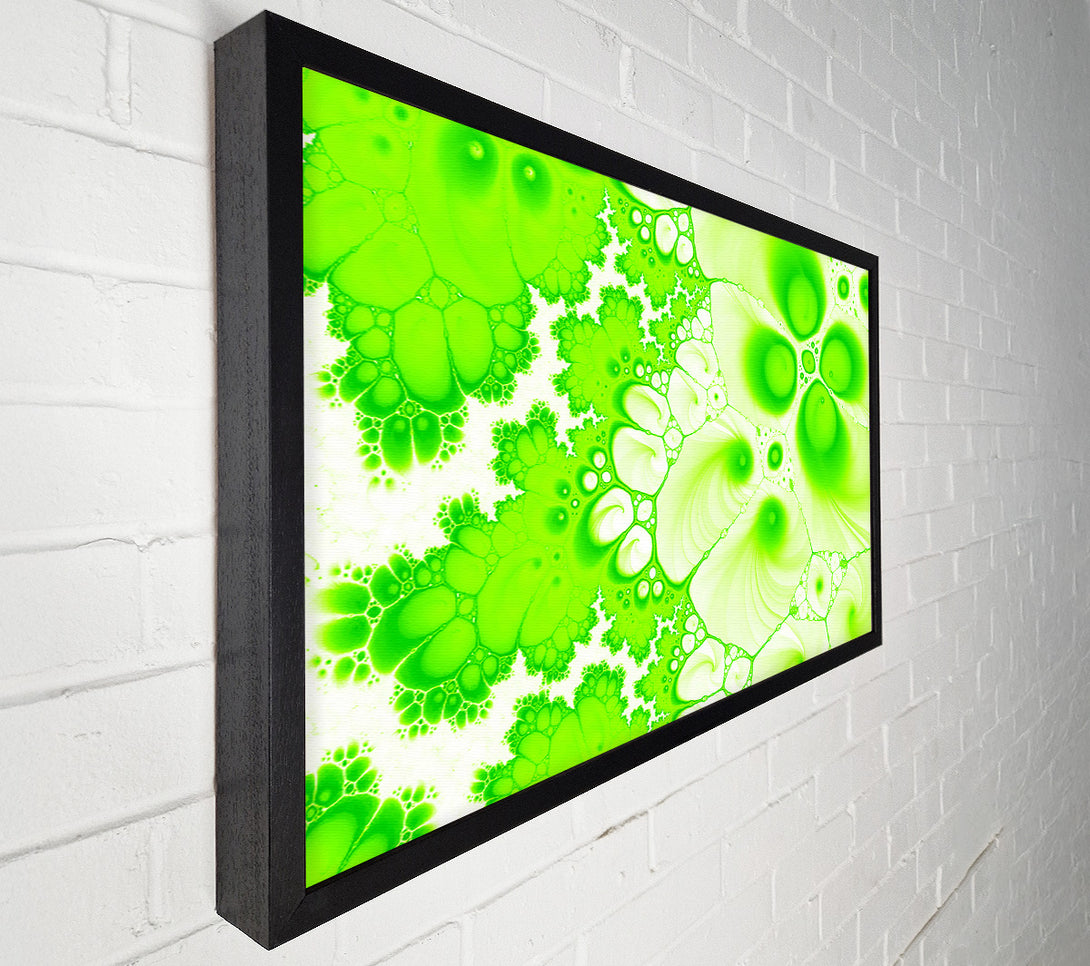  A Canvas Print of Hydrolysis Dream Lime Green Canvas Print