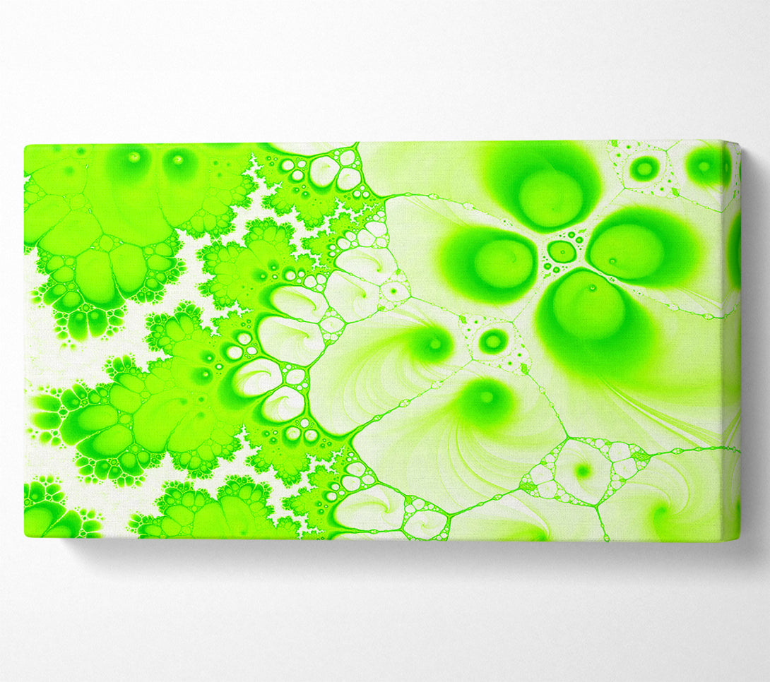  A Canvas Print of Hydrolysis Dream Lime Green Canvas Print