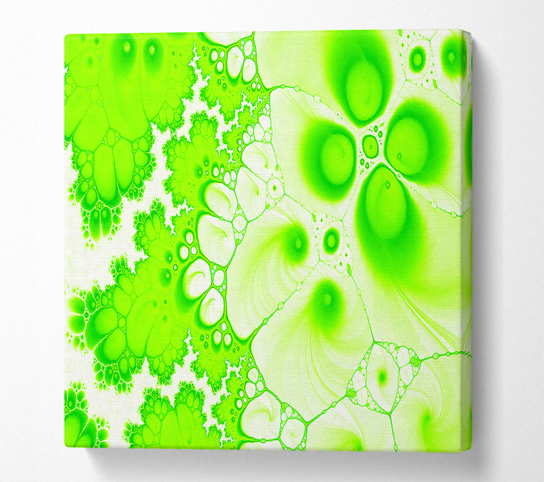  A Canvas Print of Hydrolysis Dream Lime Green Canvas Print