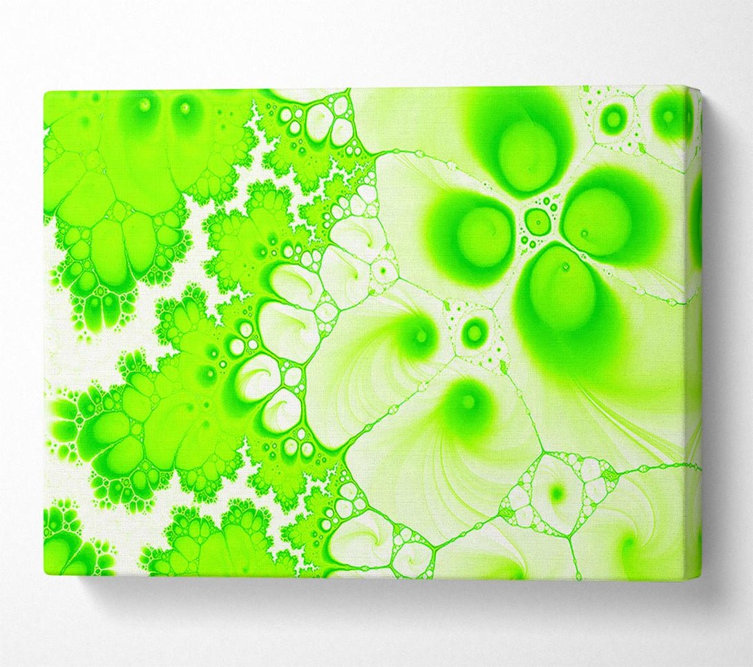  A Canvas Print of Hydrolysis Dream Lime Green Canvas Print