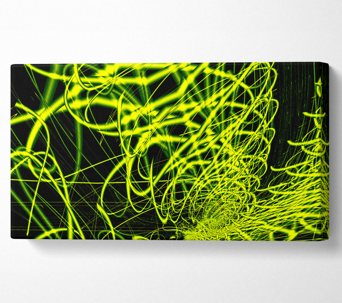  A Canvas Print of Lime Green Maze Canvas Wall Art
