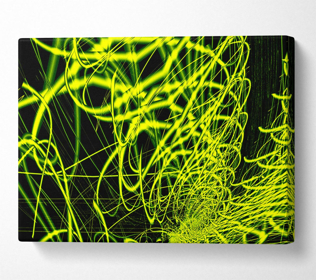  A Canvas Print of Lime Green Maze Canvas Wall Art