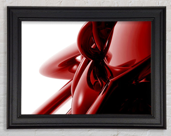 Liquid Red Framed Print