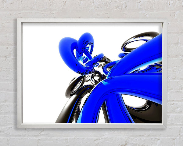 Liquid Blue Twist Framed Print