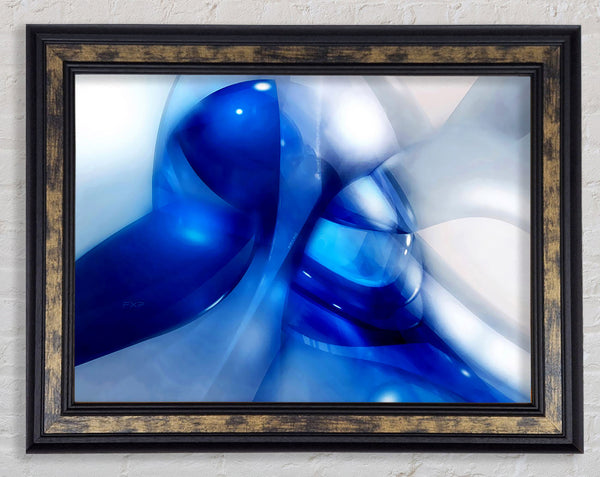 Liquid Blue Energy Framed Print