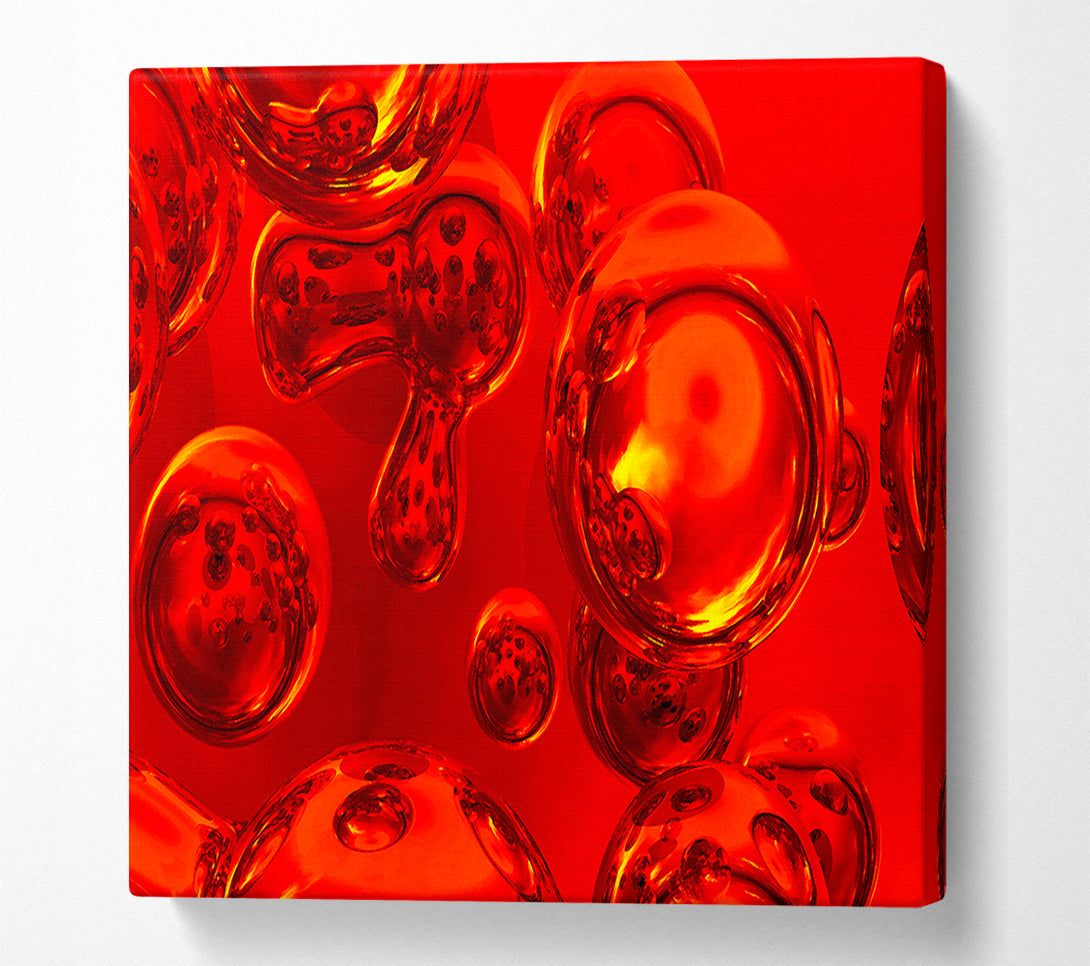  A Canvas Print of Liquid Fire Bubbles Canvas Art