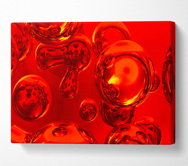  A Canvas Print of Liquid Fire Bubbles Canvas Art