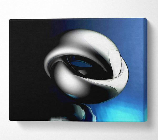 Liquid Knot Blue Canvas Art