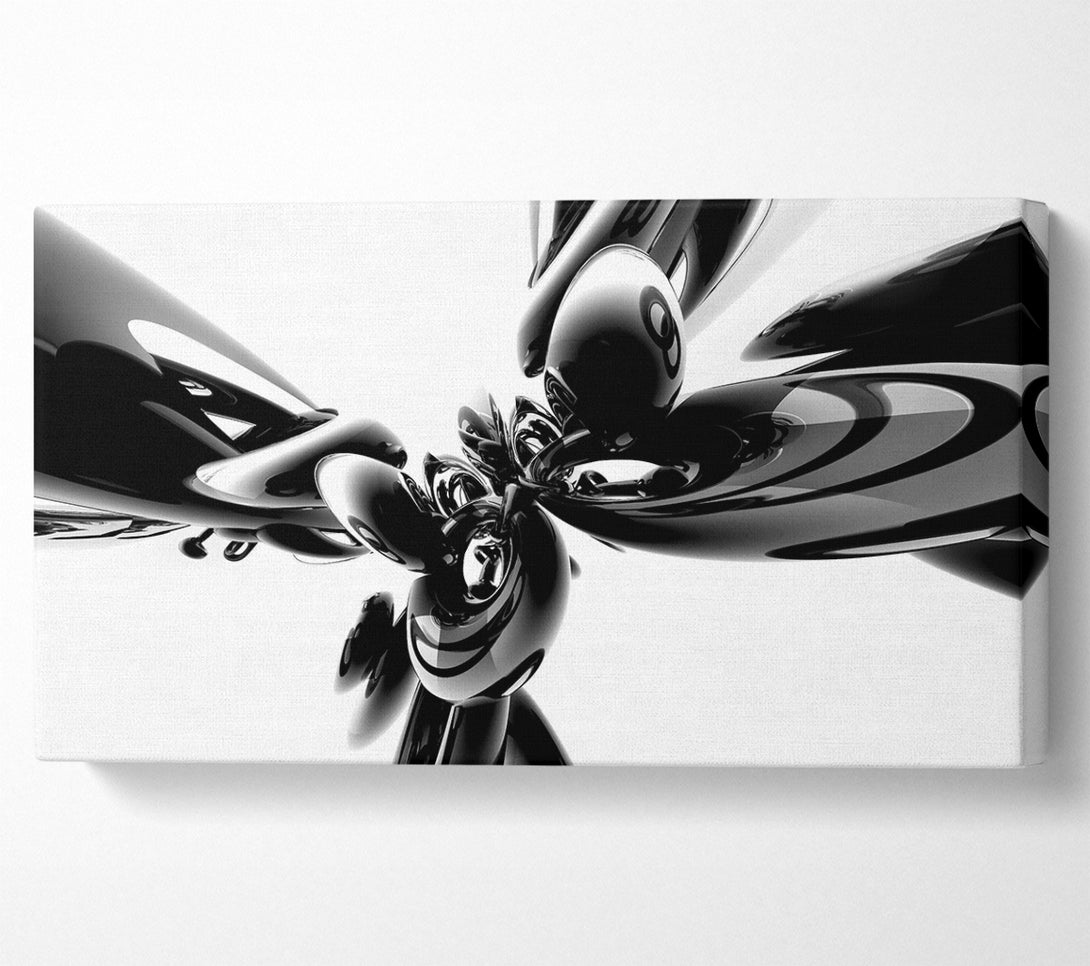  A Canvas Print of Magic Eight Ball Black n White Canvas Wall Art