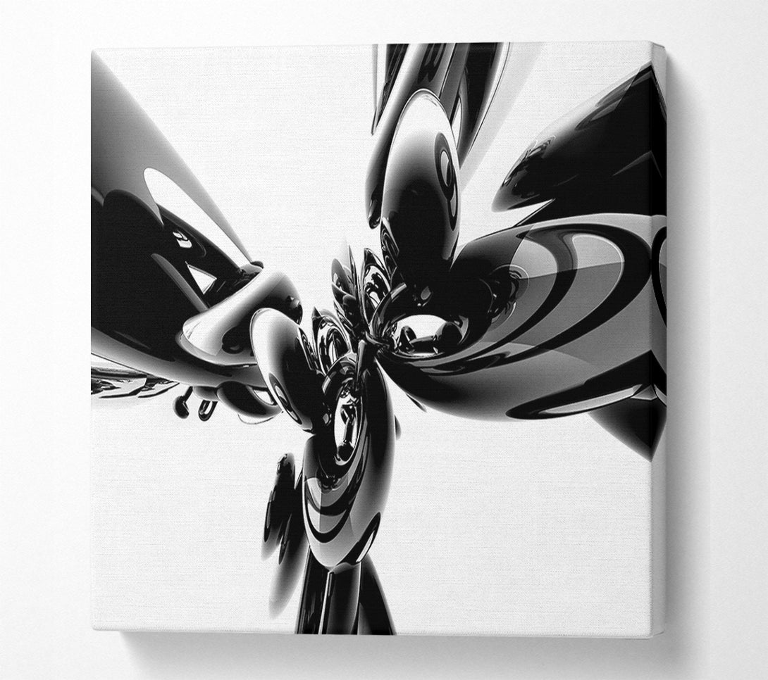  A Canvas Print of Magic Eight Ball Black n White Canvas Wall Art