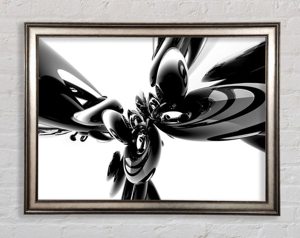 Magic Eight Ball Black n White Framed Print