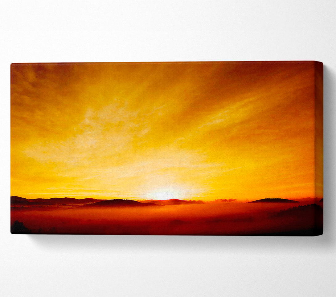  A Canvas Print of Misty Morning Sunrise Canvas Art