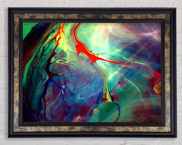 Mixed Paint Colors Framed Print