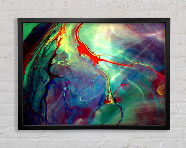Mixed Paint Colors Framed Print