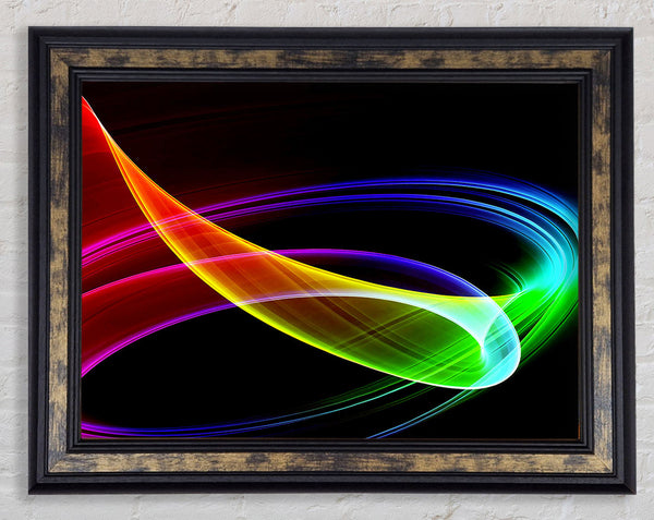 Multi Coloured Galaxy Swirl Framed Print
