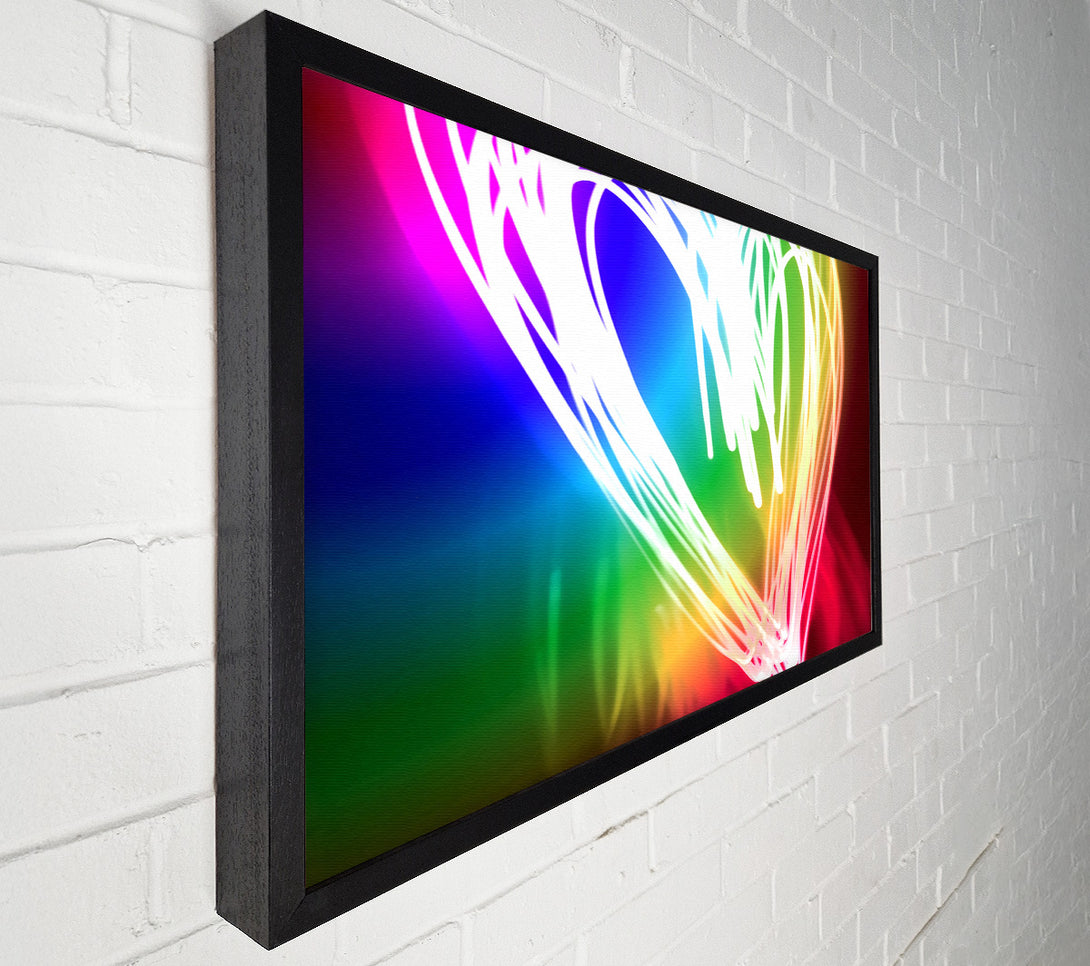  A Canvas Print of Neon Heart Canvas Wall Art