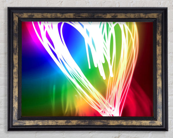 Neon Heart Framed Print