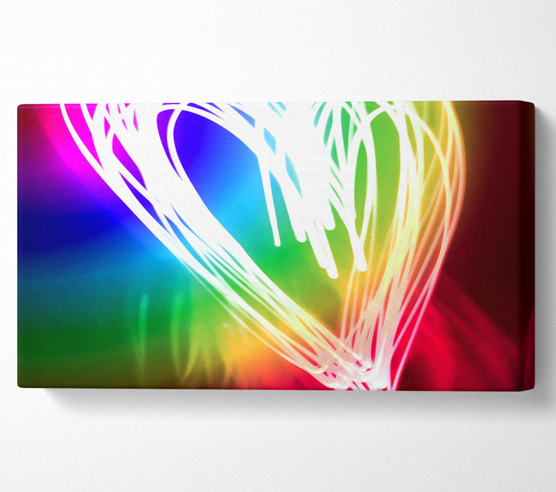  A Canvas Print of Neon Heart Canvas Wall Art