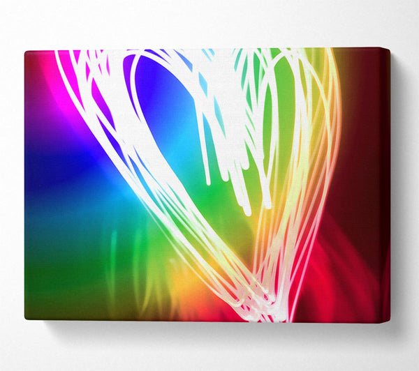  A Canvas Print of Neon Heart Canvas Wall Art