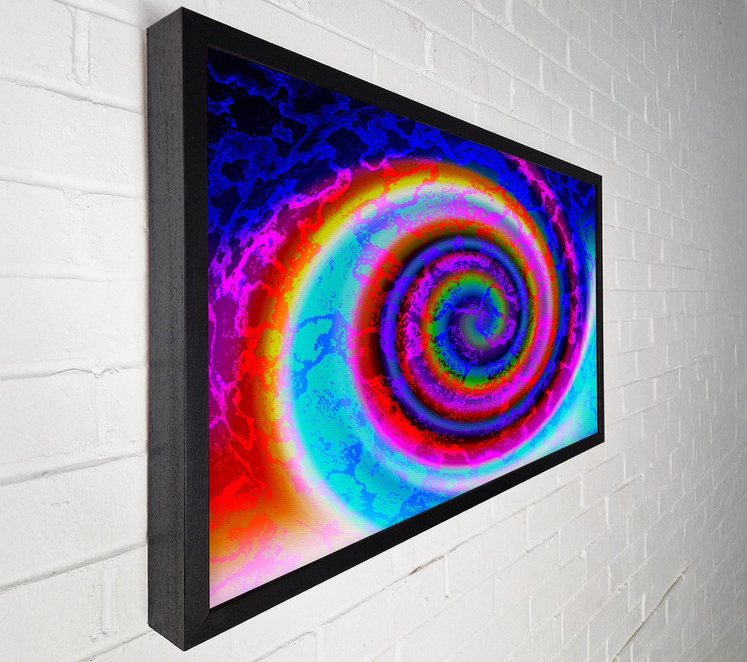  A Canvas Print of Neon Rainbow Coil Canvas Print
