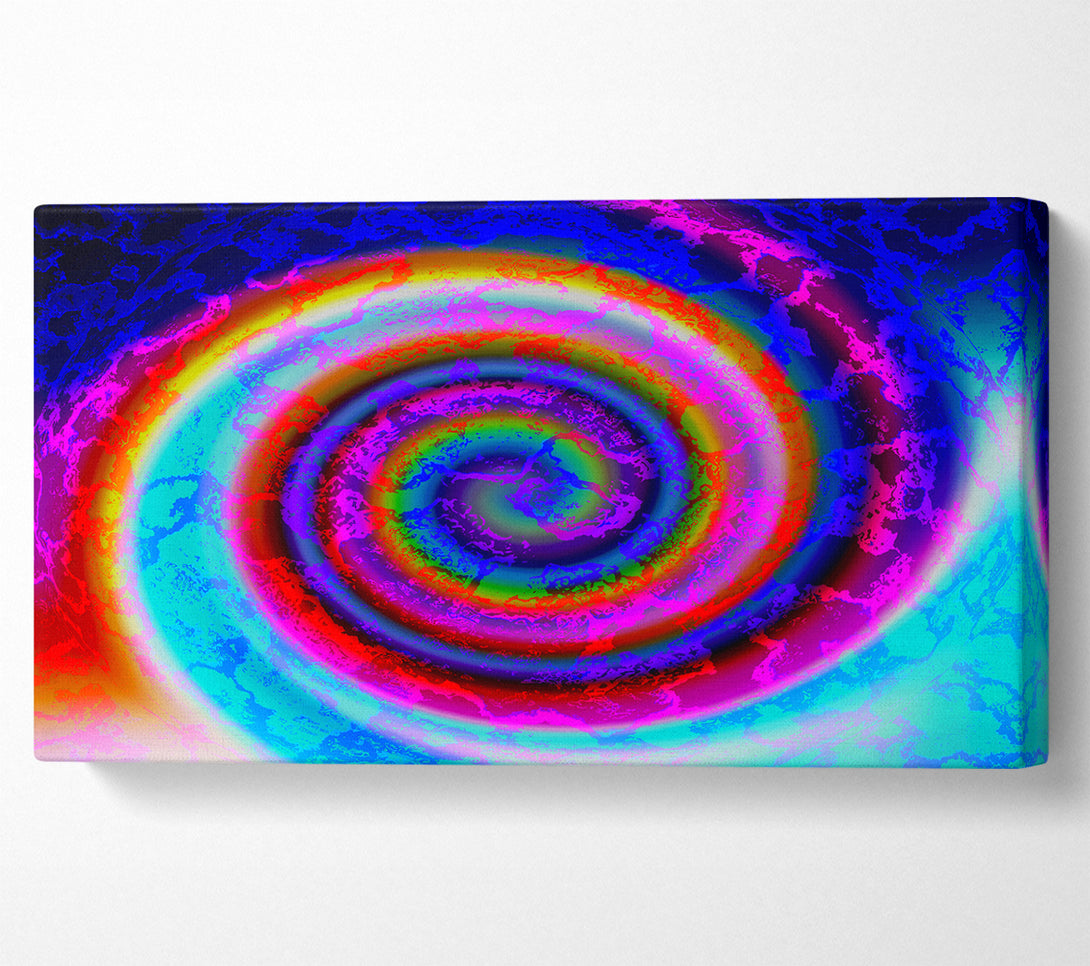  A Canvas Print of Neon Rainbow Coil Canvas Print