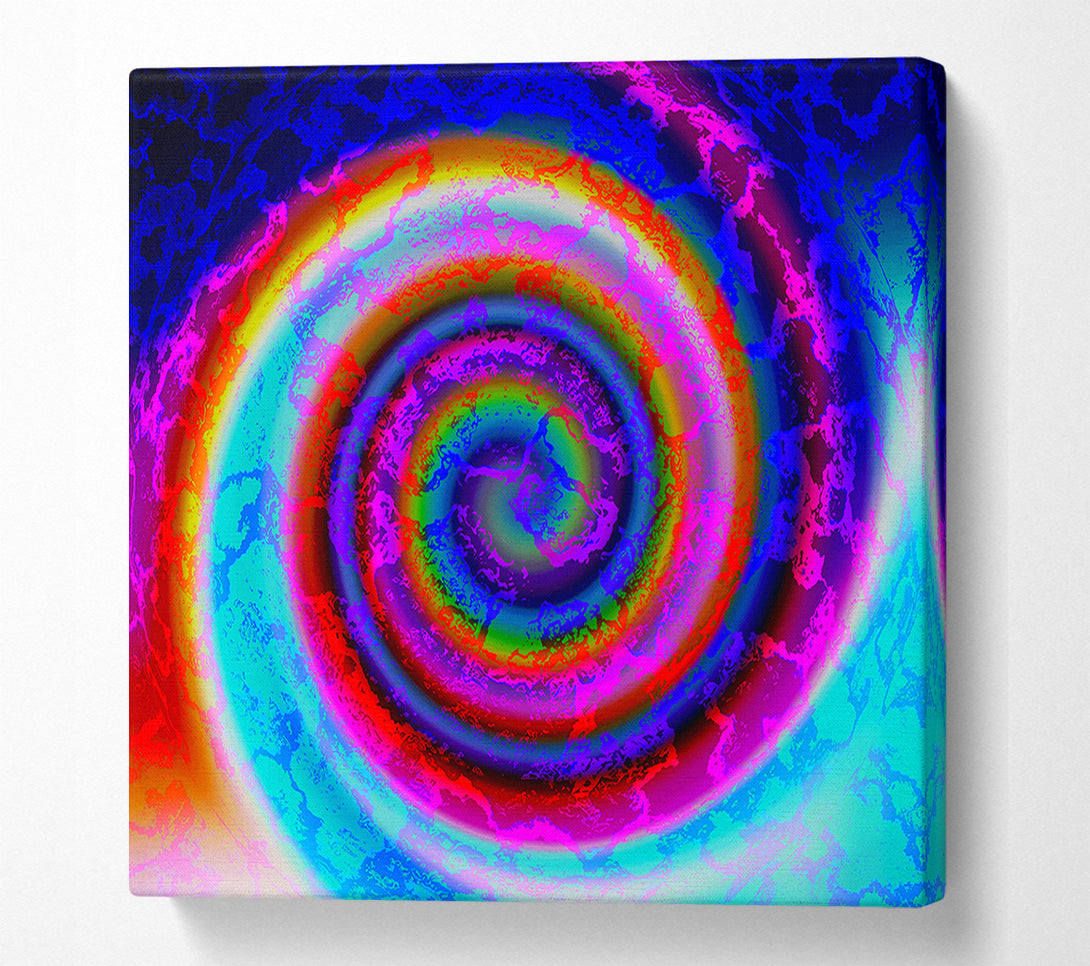  A Canvas Print of Neon Rainbow Coil Canvas Print