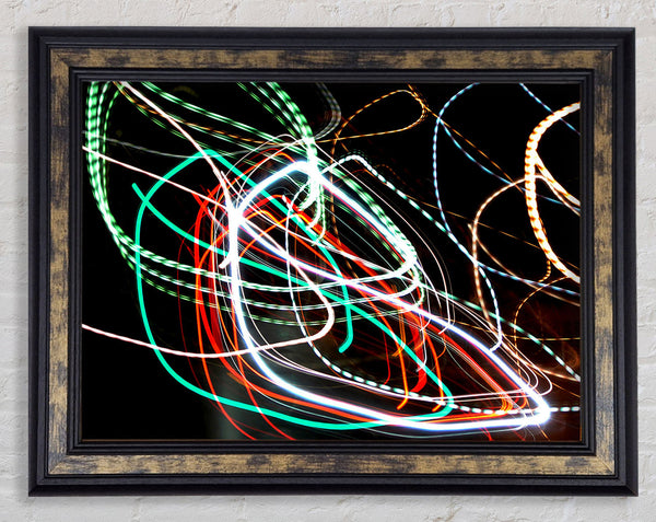 Neon Rainbow Framed Print