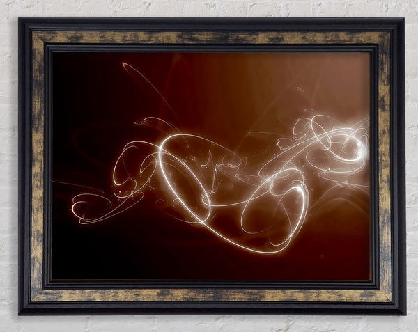 Neon Trail Chocolate Framed Print