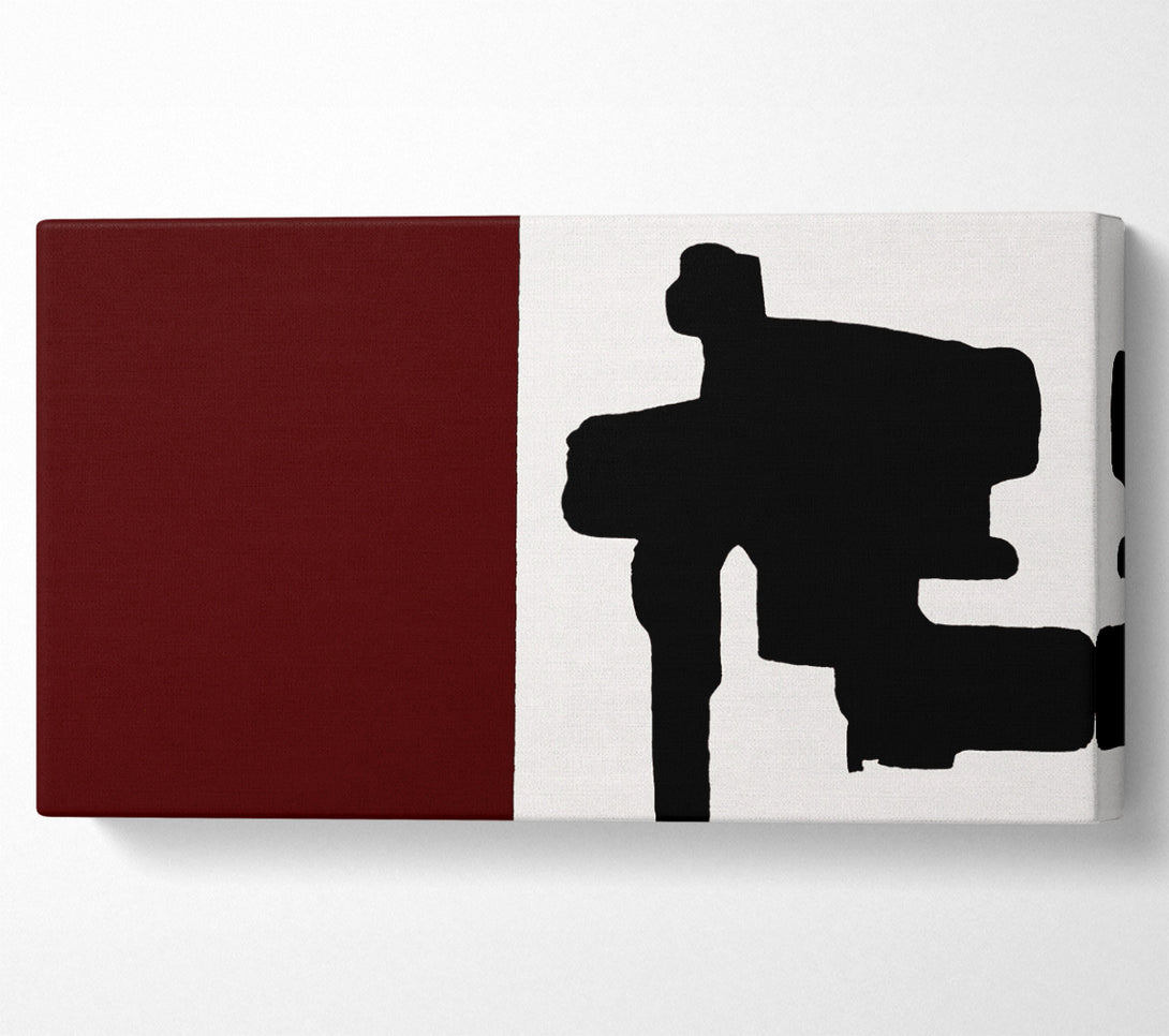  A Canvas Print of Oblong Maroon Canvas Art
