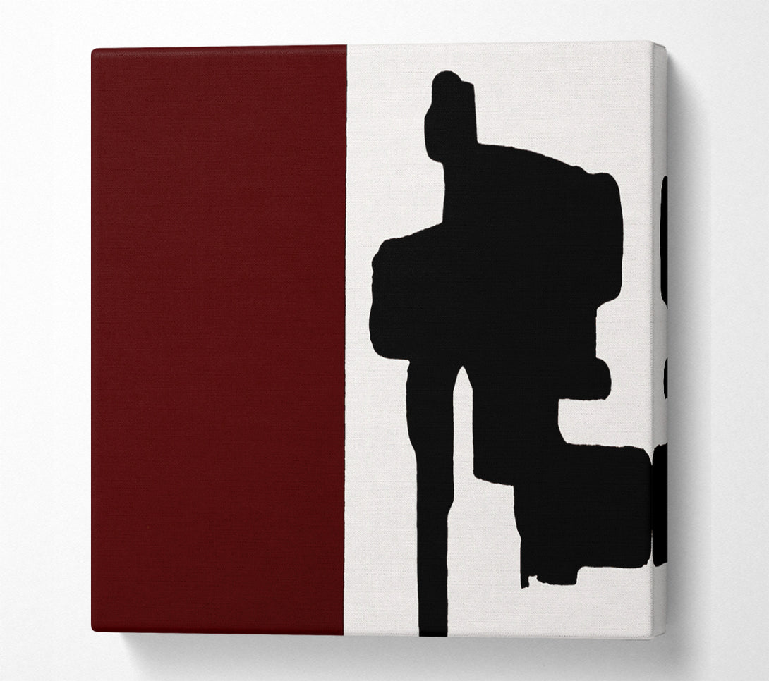  A Canvas Print of Oblong Maroon Canvas Art