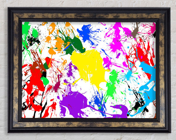 Paint Splatter Framed Print