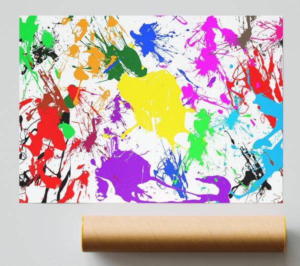 Paint Splatter Giclee Print