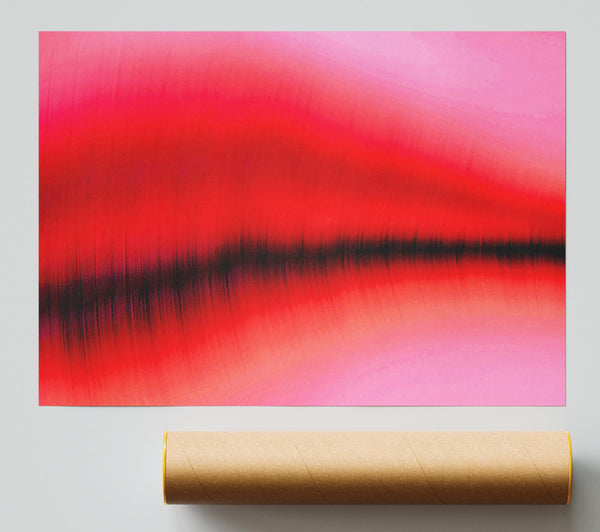 Pink Sound Wave Poster