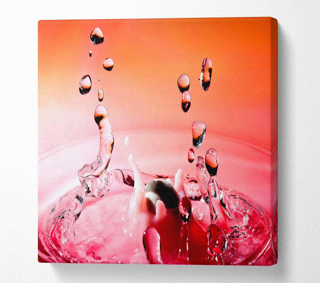  A Canvas Print of Pink Water Splash Canvas Art