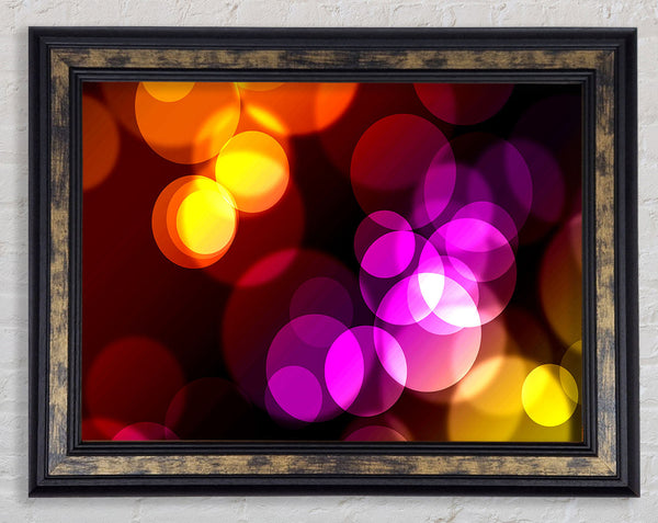 Psychedelic Spotlights Framed Print