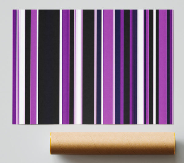 Purple Stripes Print