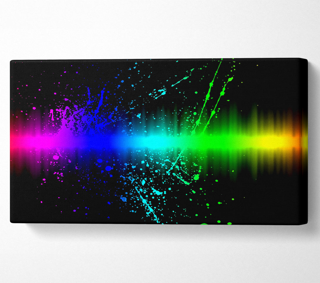  A Canvas Print of Rainbow Color Splatter Canvas Wall Art