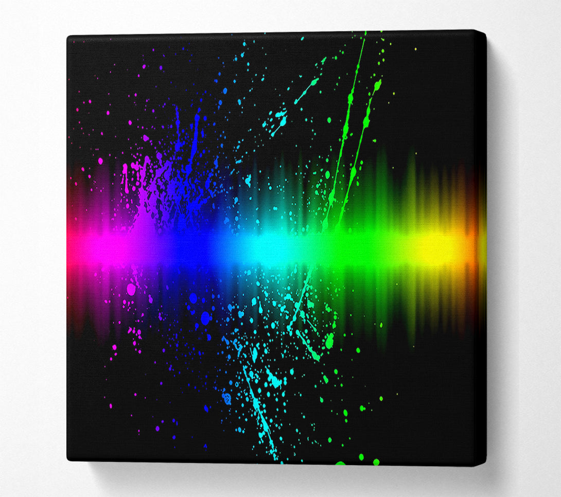  A Canvas Print of Rainbow Color Splatter Canvas Wall Art
