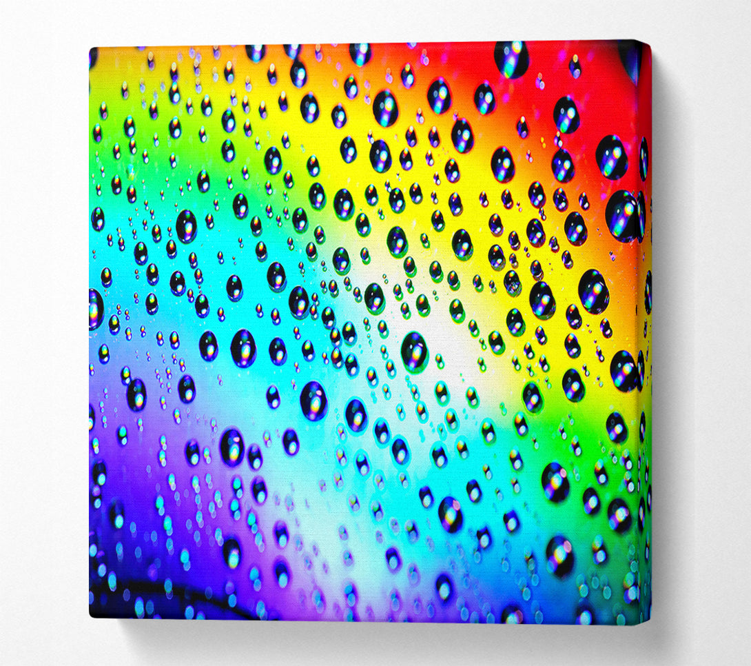  A Canvas Print of Rainbow Raindrops Canvas Wall Art