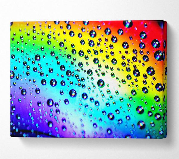  A Canvas Print of Rainbow Raindrops Canvas Wall Art