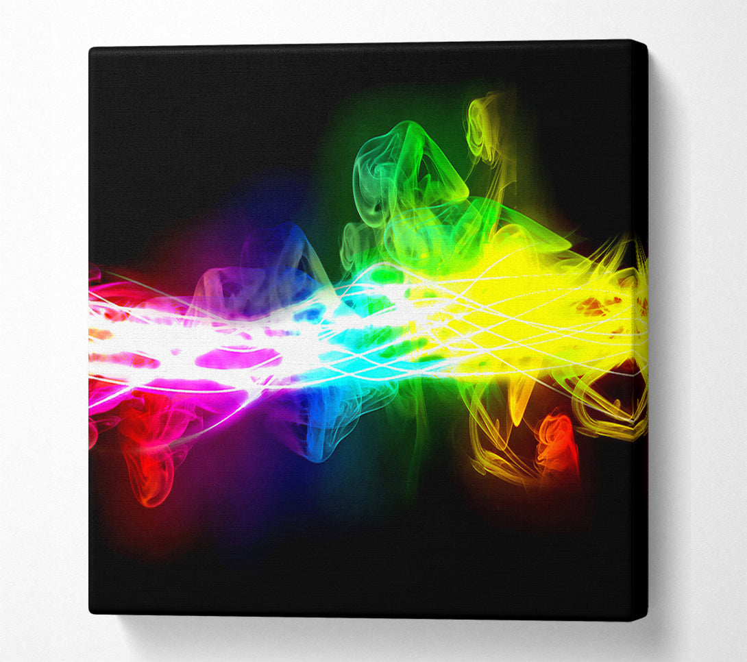  A Canvas Print of Rainbow Smoke Contrast Canvas Art