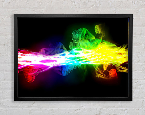 Rainbow Smoke Contrast Framed Print