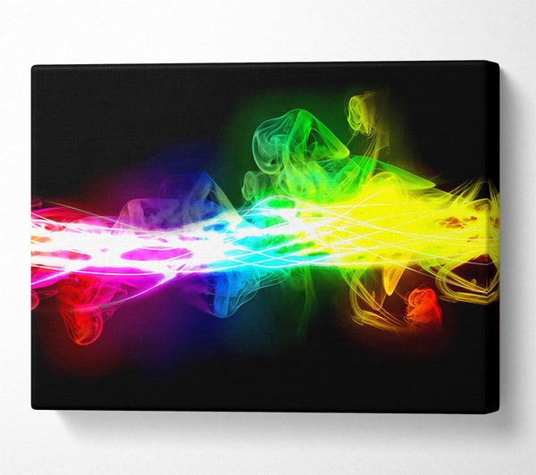  A Canvas Print of Rainbow Smoke Contrast Canvas Art