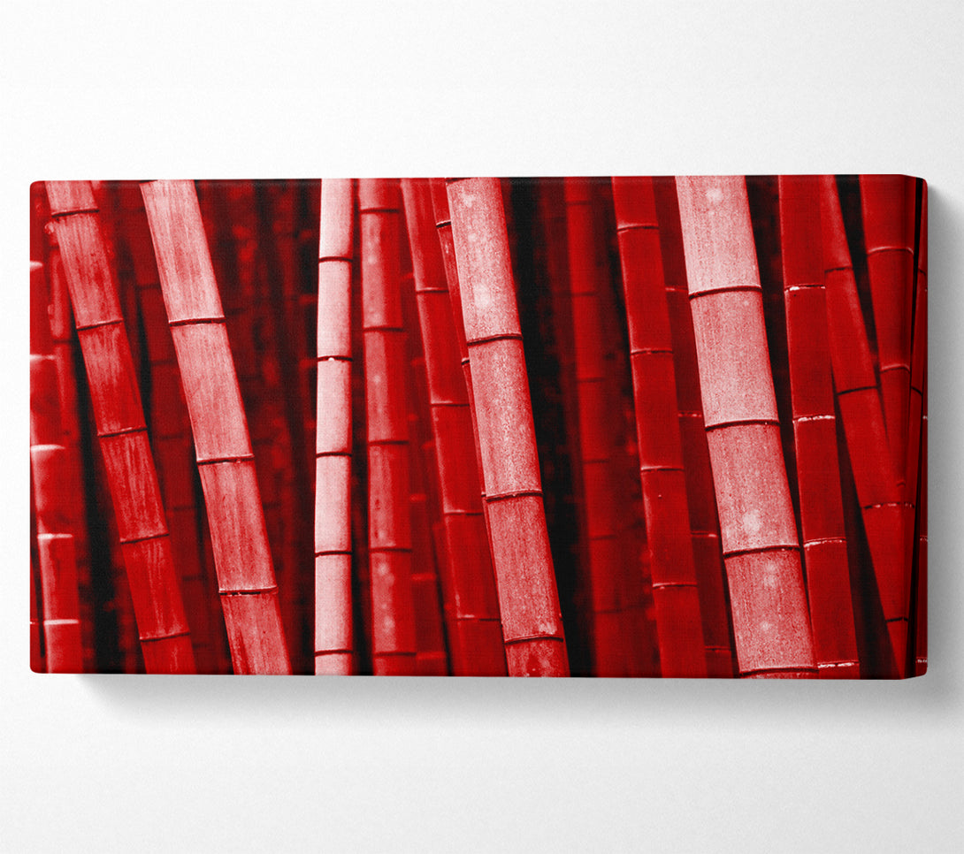  A Canvas Print of Red Bamboo Canvas Print