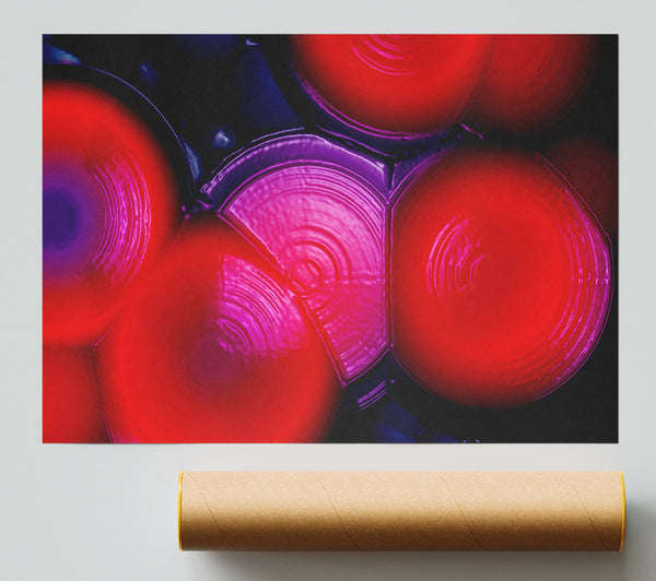 Red Blue Slices Print
