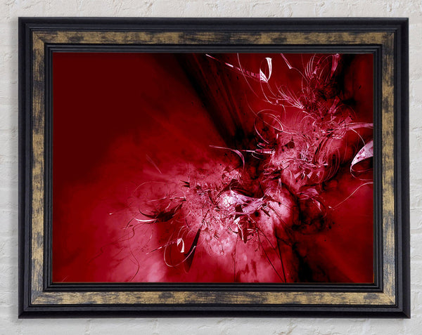 Red Broken Glass Framed Print